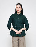 ZES With Waist Drawstring Kemeja Lengan Panjang Wanita TSBWT012