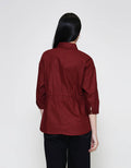 ZES With Waist Drawstring Kemeja Lengan Panjang Wanita TSBWT012