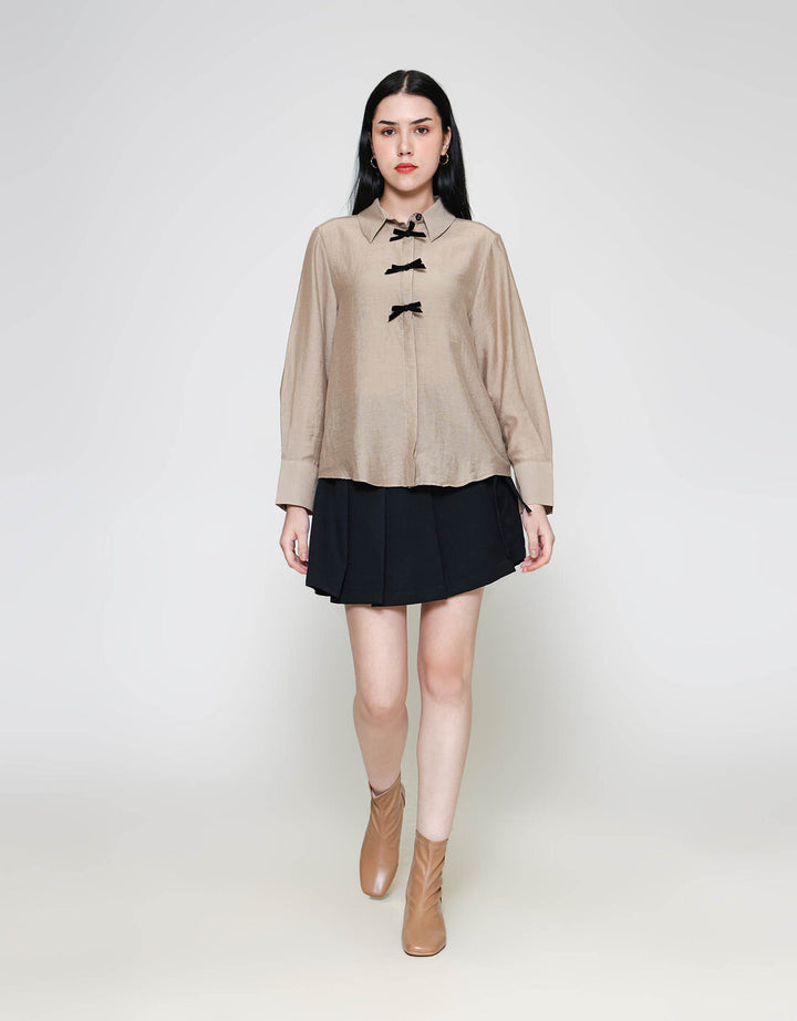 ZES Coquette Kemeja Lengan Panjang Wanita TSBWT013