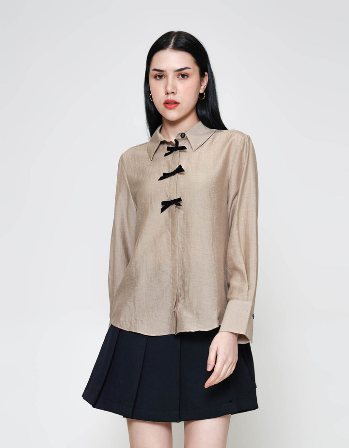 ZES Coquette Kemeja Lengan Panjang Wanita TSBWT013