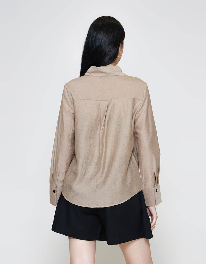 ZES Coquette Kemeja Lengan Panjang Wanita TSBWT013