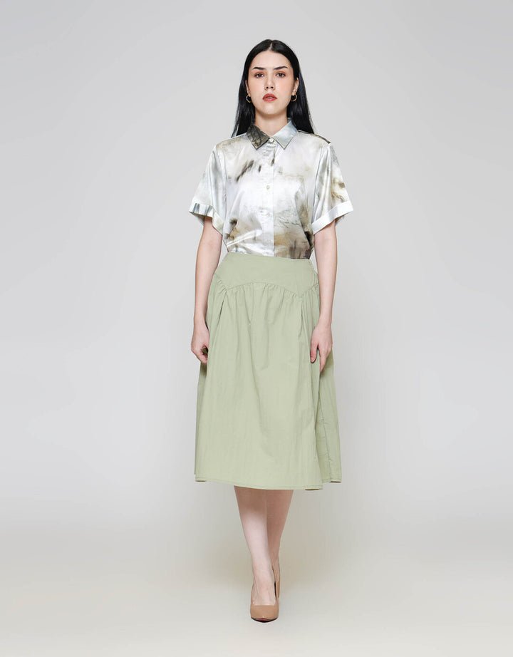 ZES Midi Skirt Waist Cut Parasut TSBWB007