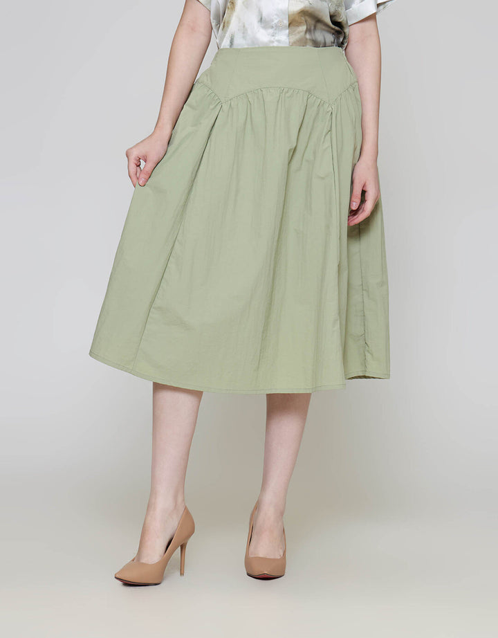 ZES Midi Skirt Waist Cut Parasut TSBWB007