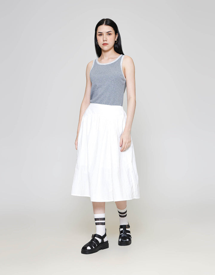 ZES Midi Skirt Waist Cut Parasut TSBWB007