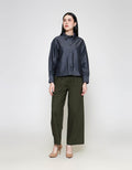ZES Denim Look Kemeja Lengan Panjang Wanita TSBWT014