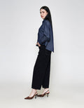 ZES Denim Look Kemeja Lengan Panjang Wanita TSBWT014