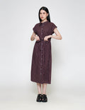 ZES Stripe Midi Dress Wanita TSBDD001