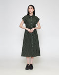ZES Stripe Midi Dress Wanita TSBDD001