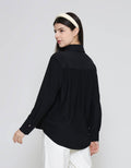 ZES Basic Flowy Plain Kemeja Wanita NIFWT006