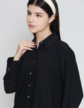 ZES Basic Flowy Plain Kemeja Wanita NIFWT006