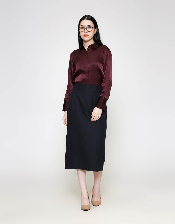 ZES Straight Rok Midi Wanita TSBWB005