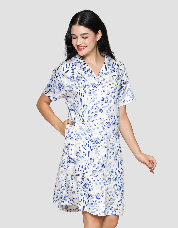 Nevada Ss Midi Dress Printed Water