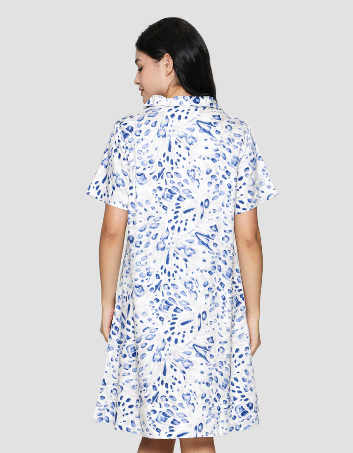 Nevada Ss Midi Dress Printed Water