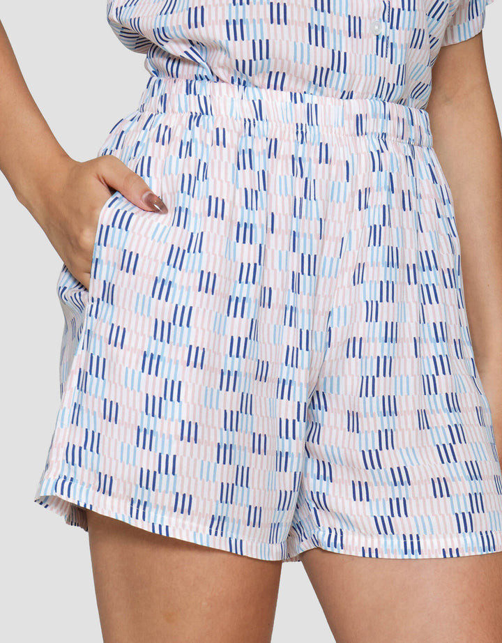 Nevada Printed Stripe Small Piyama Wanita