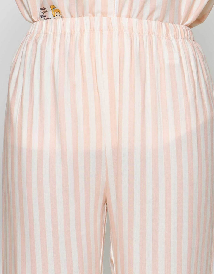 Disney Stripe Princess Piyama Set Wanita