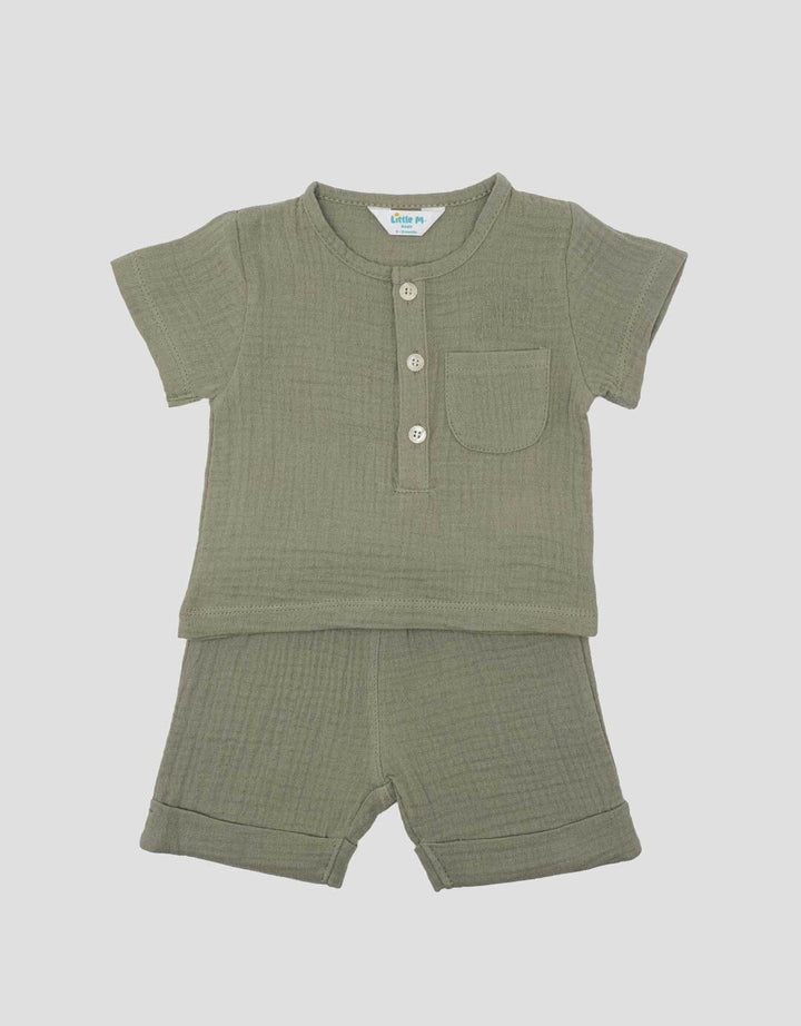 Little M Cringcle Pakaian Setelan Anak Laki-laki