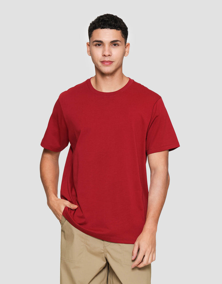 Suko Supima Katun Kerah Bulat Lengan Pendek Kaos Pria