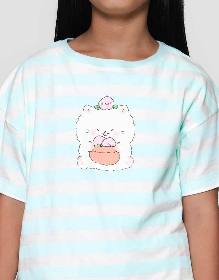 Nevada Print Simply Cat Kaos Anak Perempuan