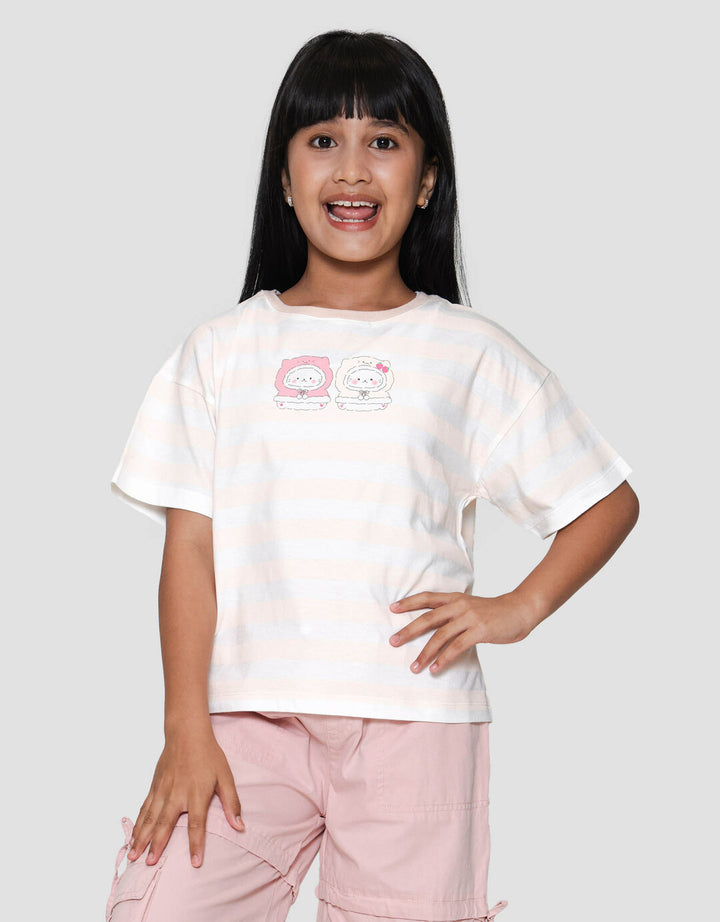 Nevada Print Animal Cat Kaos Anak Perempuan