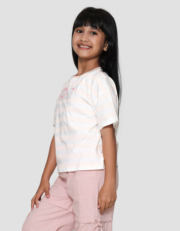 Nevada Print Animal Cat Kaos Anak Perempuan