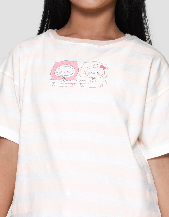 Nevada Print Animal Cat Kaos Anak Perempuan