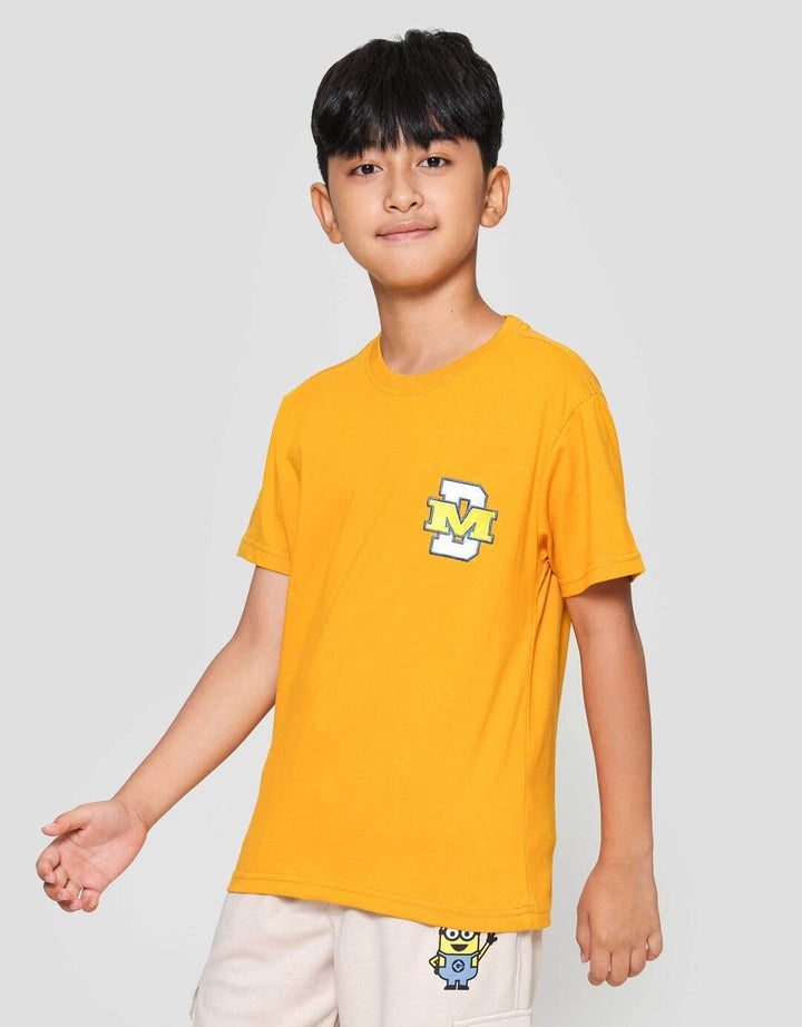 Character Minions Salur M Logo Kaos Anak Laki-laki