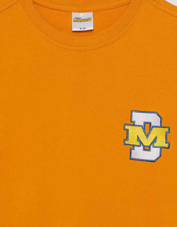 Character Minions Salur M Logo Kaos Anak Laki-laki