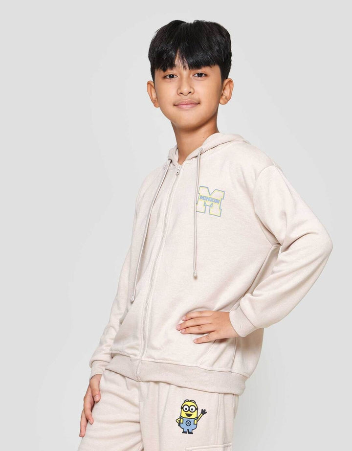 Character Hoodie Minions Dpn Blkg Jaket Anak Laki-laki