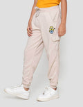 Character Minions Logo Cargo Celana Jogger Anak Laki-laki
