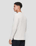 Suko T-Shirt Waffle Kerah Bulat Kaos Lengan Panjang Pria