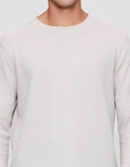 Suko T-Shirt Waffle Kerah Bulat Kaos Lengan Panjang Pria