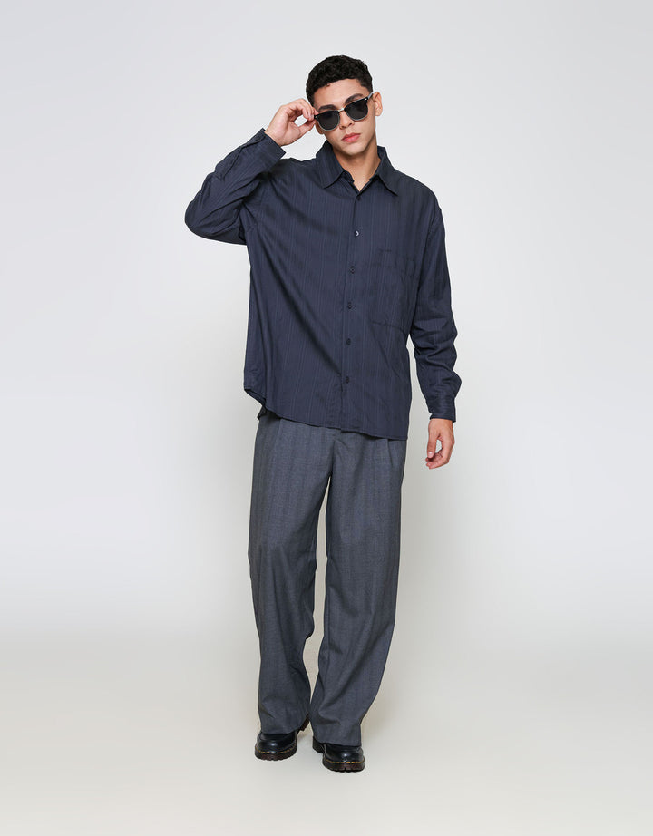 ZES TEXTURED STRIPES JAMES KEMEJA PRIA JAMES