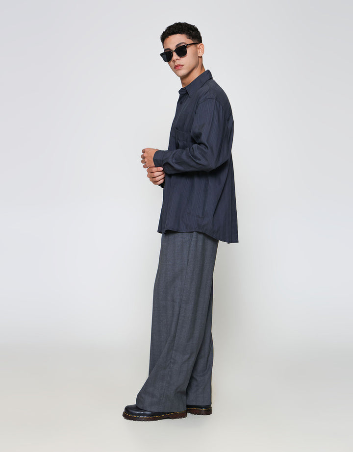 ZES TEXTURED STRIPES JAMES KEMEJA PRIA JAMES