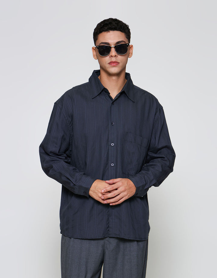 ZES TEXTURED STRIPES JAMES KEMEJA PRIA JAMES