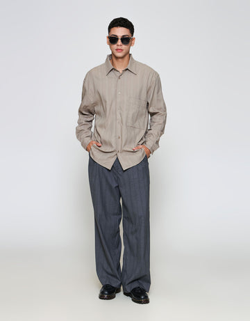 ZES TEXTURED STRIPES JAMES KEMEJA PRIA JAMES
