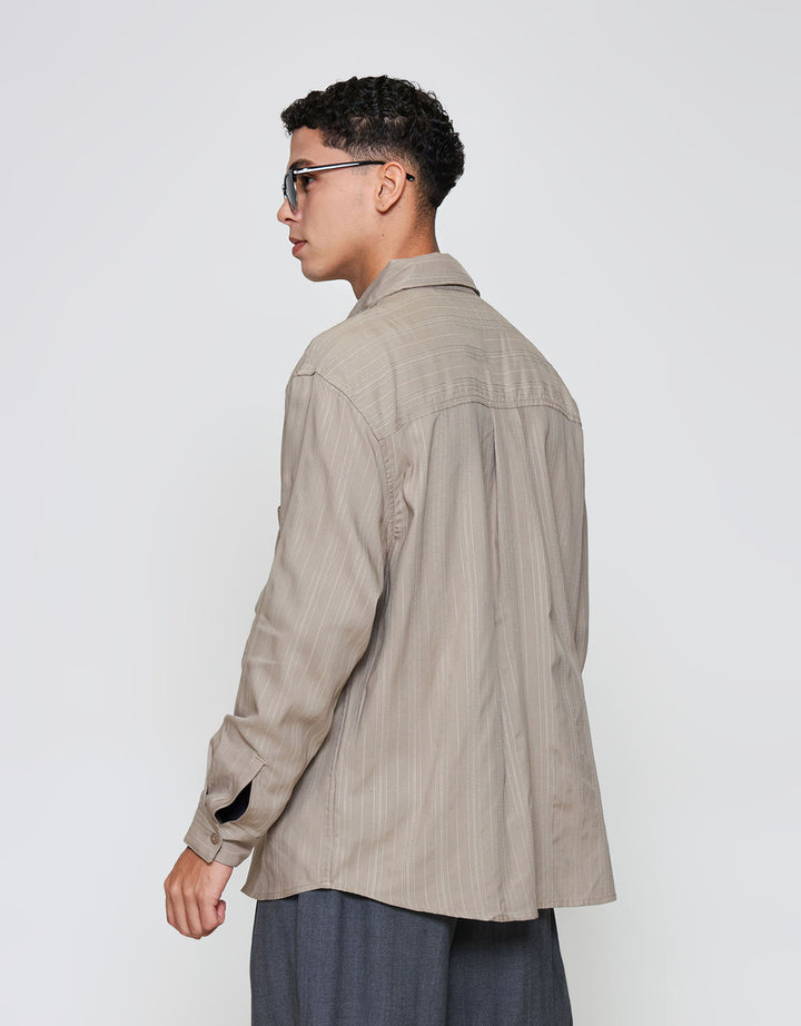 ZES TEXTURED STRIPES JAMES KEMEJA PRIA JAMES