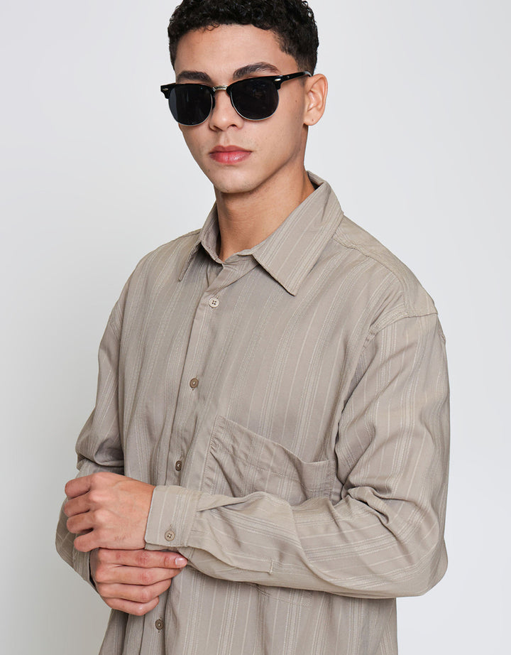 ZES TEXTURED STRIPES JAMES KEMEJA PRIA JAMES