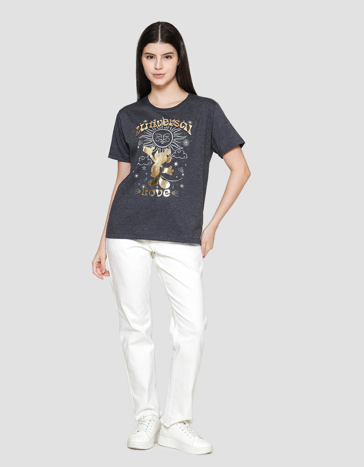 Disney Reguler Print Mickey Mouse Kaos Lengan Pendek Wanita