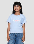 Nevada Rib Contrast Stitching Bordir Kaos Anak Perempuan
