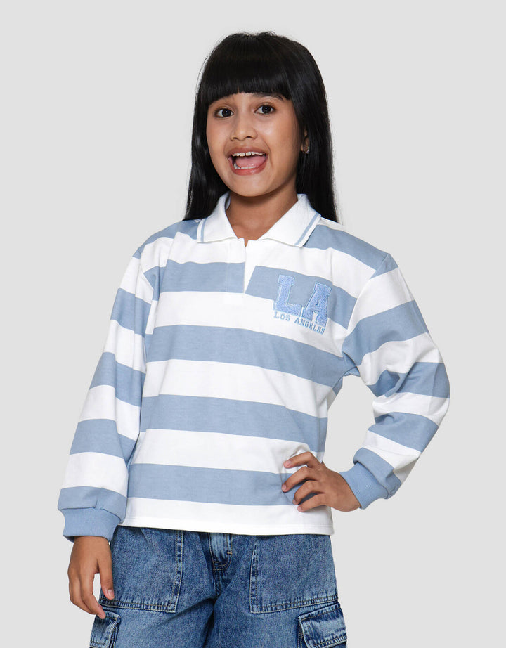 Nevada Stripe Bordir Chenile Sweater Anak Perempuan