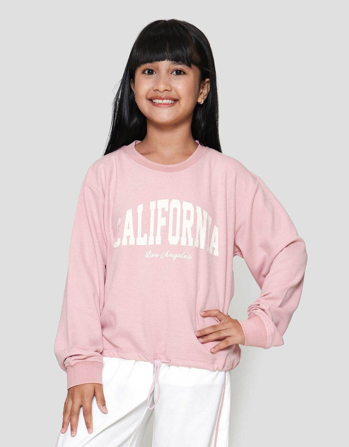 Nevada Texture Stopper Bawah Sablon California Sweater Anak Perempuan