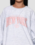 Nevada Sablon New York Stopper Sweater Anak Perempuan