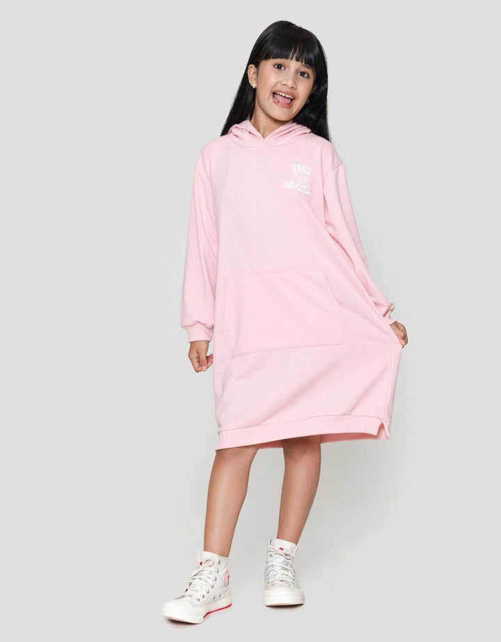 Nevada Hoodie Bordir Midi Dress Anak Perempuan