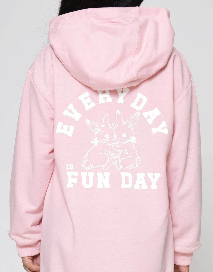 Nevada Hoodie Bordir Midi Dress Anak Perempuan