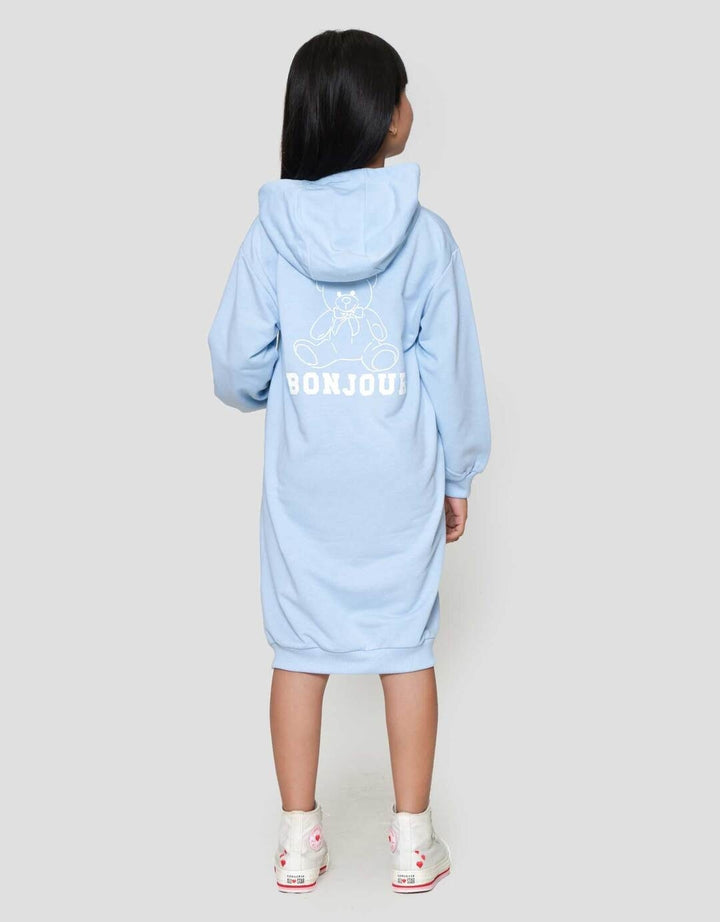 Nevada Hoodie Bordir Midi Dress Anak Perempuan