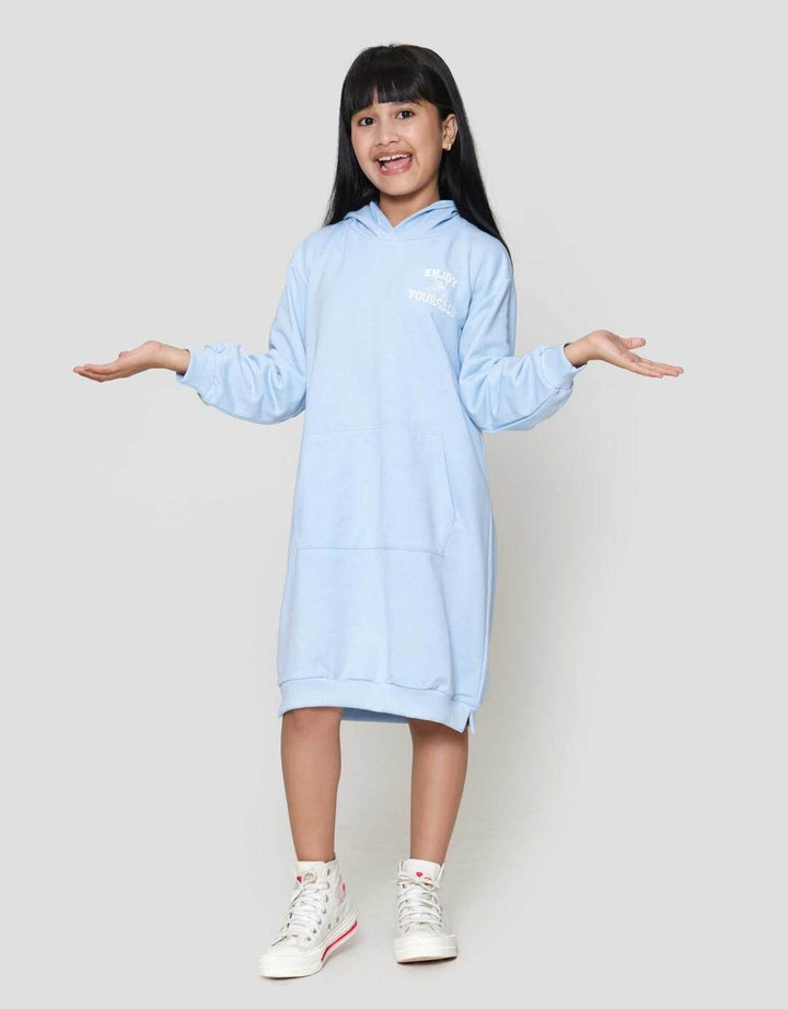 Nevada Hoodie Bordir Midi Dress Anak Perempuan