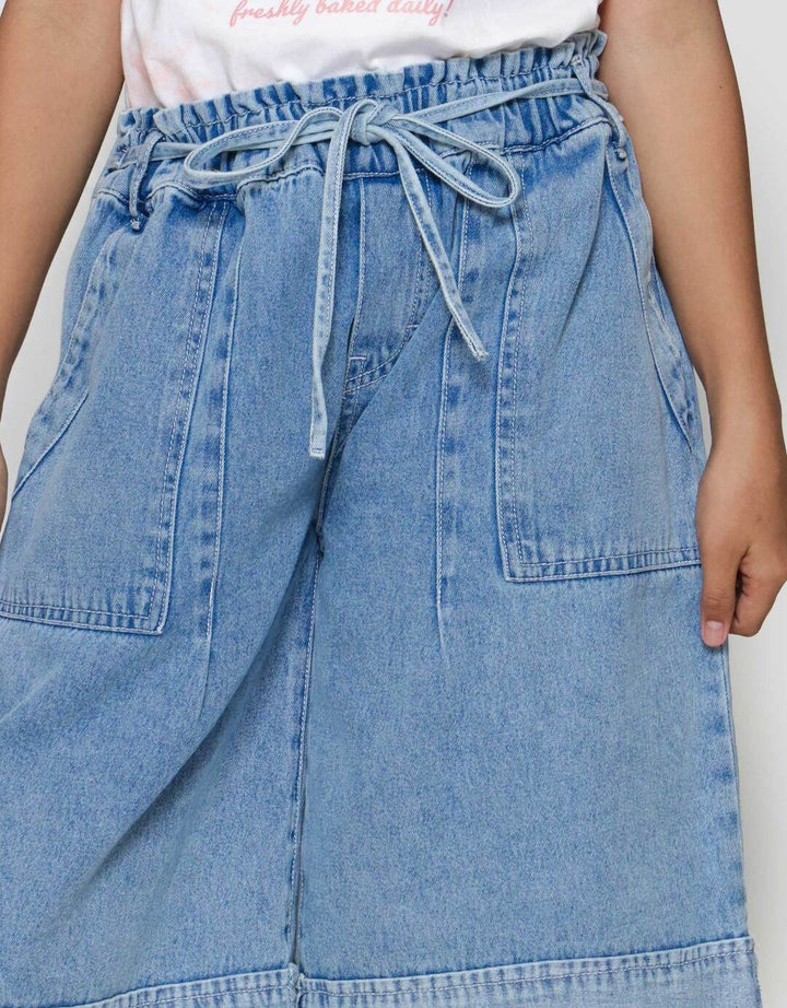 Nevada  Washing Flip Bawah Celana Denim Anak Perempuan