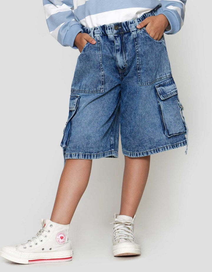 Nevada Cargo Cord Celana Denim Anak Perempuan