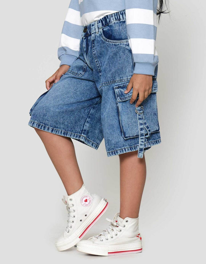 Nevada Cargo Cord Celana Denim Anak Perempuan