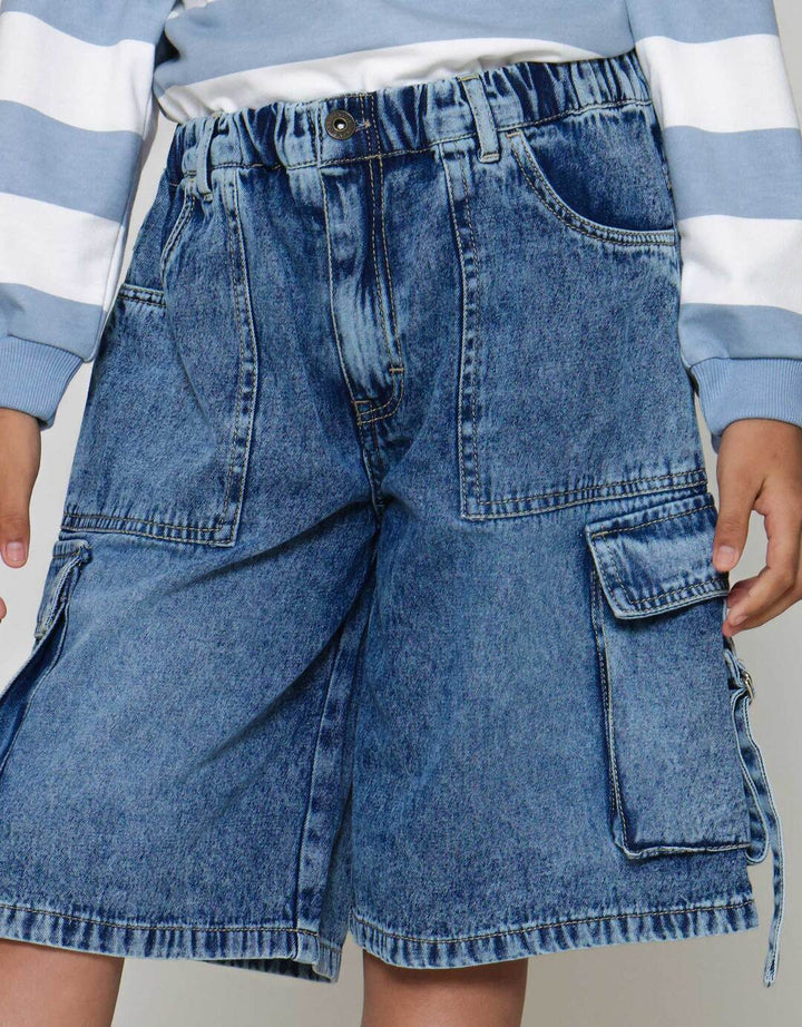Nevada Cargo Cord Celana Denim Anak Perempuan